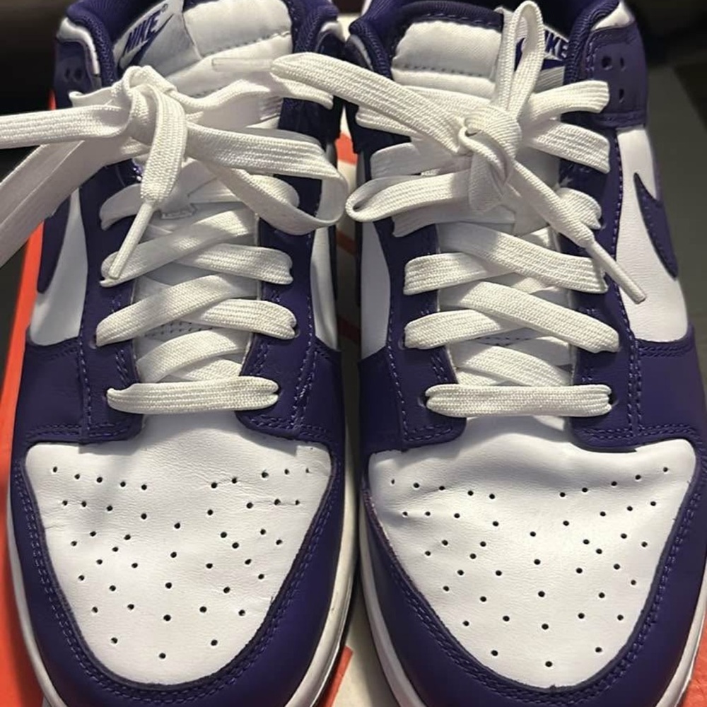 Nike White and Purple Athletic Shoes
